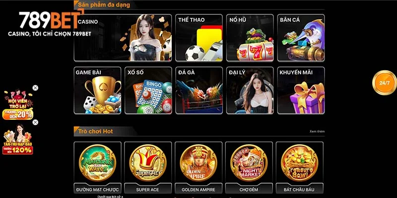 Giới thiệu 789bet với kho game đồ sộ, thưởng hấp dẫn